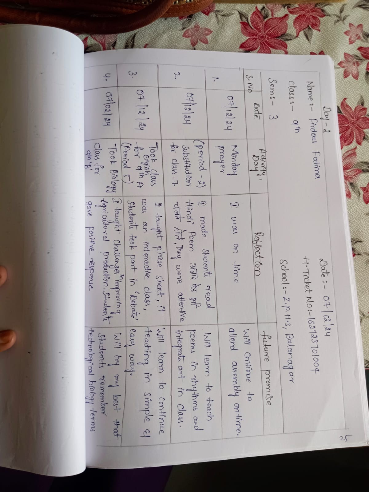 Teaching Reflection Document 3